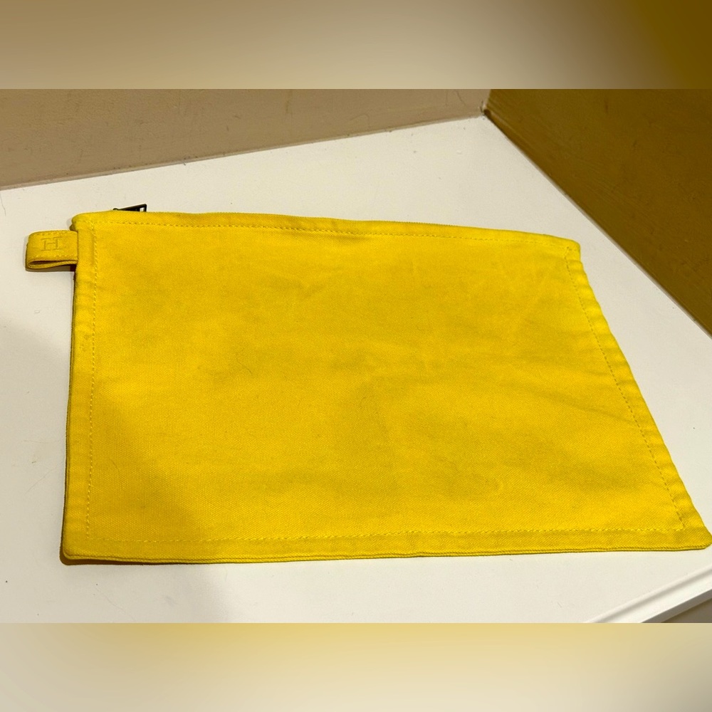Hermes Bora Bora Yellow Canvas Pouch